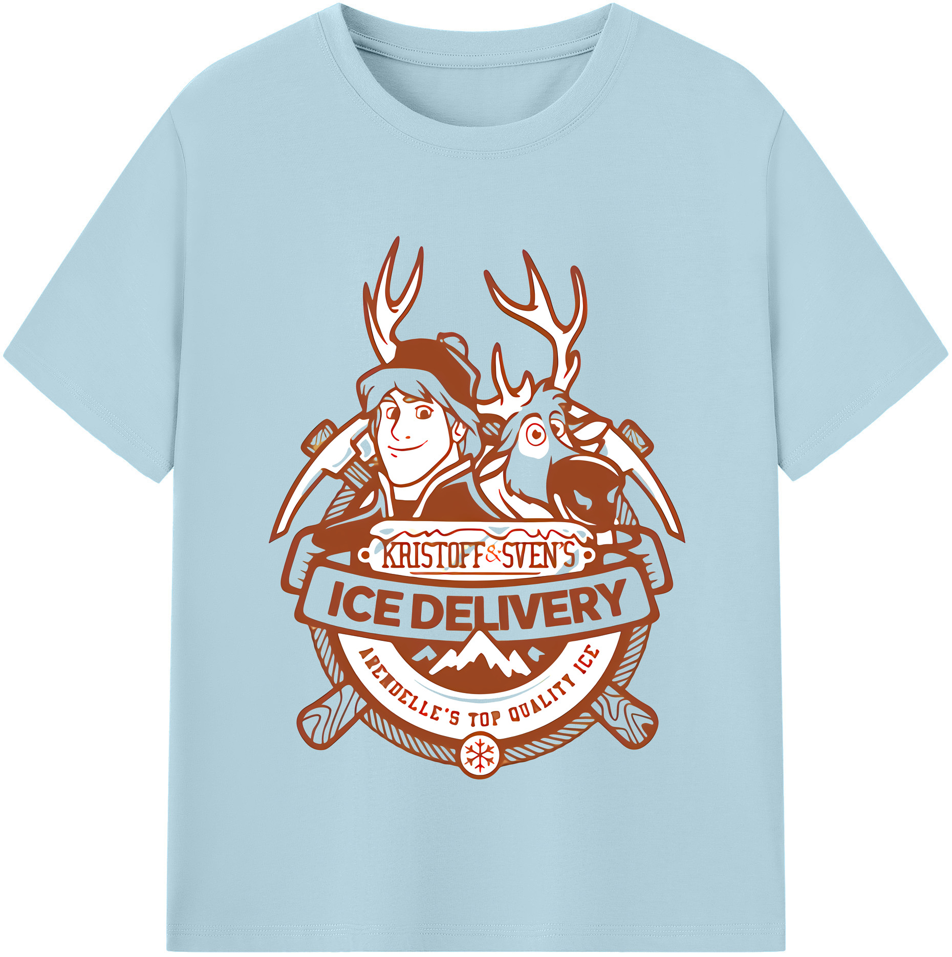 （画像用） アナと雪の女王 アンナ エルサ Frozen Anna Elsa 綿100％半袖Tシャツ（フロントプリント）